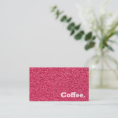 Roze en eenvoudige minimale koffie | Stijl R Klantenkaartje (Staand voorkant)