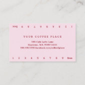 Roze en eenvoudige minimale koffie | Stijl R Klantenkaartje (Achterkant)