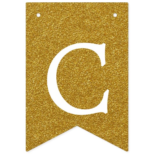 Roze en Faux Gold Felicitaties Banner (Eerste vlag)