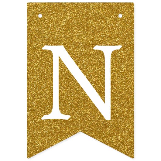 Roze en Faux Gold Felicitaties Banner (Derde vlag)