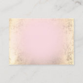 roze en faux gouden folie dank u kaart visitekaartje (Achterkant)
