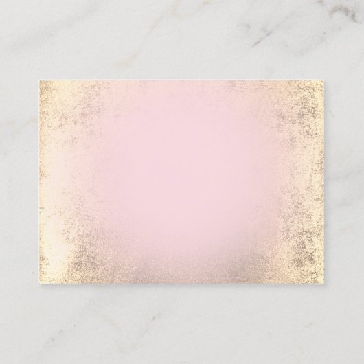 roze en faux gouden folie dank u kaart visitekaartje (Achterkant)