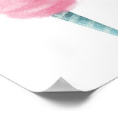 Roze en Fluffy Cotton Snoep Nursery ArtWork Poster (Hoek)