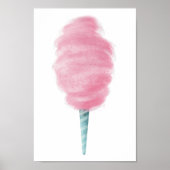 Roze en Fluffy Cotton Snoep Nursery ArtWork Poster (Voorkant)
