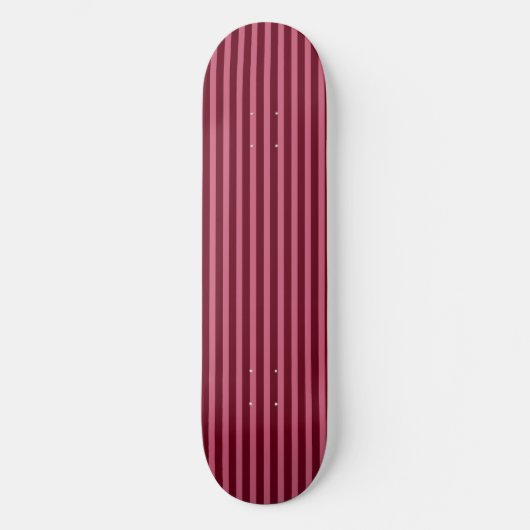 Roze en framboos gestreepte Skatedeck Persoonlijk Skateboard (Voorkant)