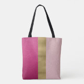 Roze en Fuchsia look van leder Tote Bag (Achterkant)