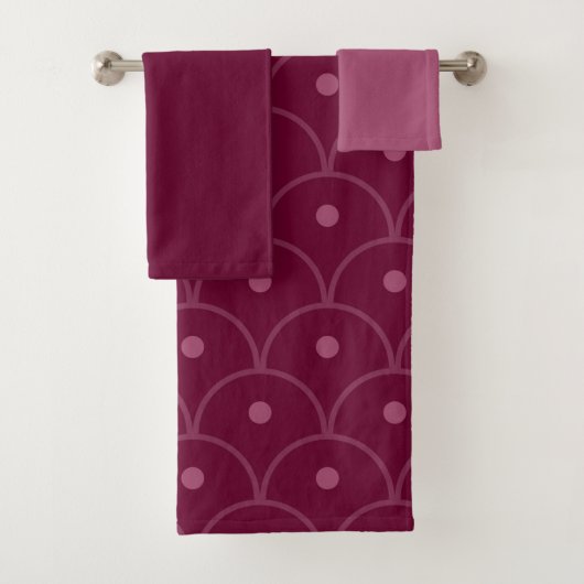 Roze en Fuchsia patroon Bad Handdoek (Insitu)