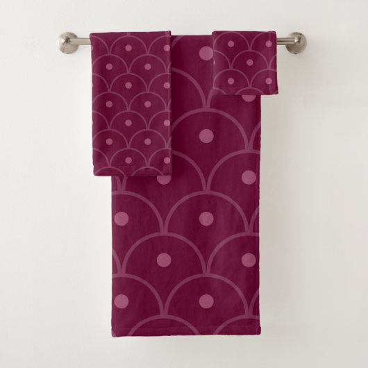 Roze en Fuchsia patroon Bad Handdoek (Insitu)