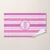 Roze en Fuchsia strepen Bad Handdoek (Handdoek)