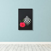 Roze en gecontroleerde fase canvas afdruk (Insitu (Houten vloer))