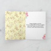 Roze en Geel 40e Verjaardag Vrouw Kaart (Binnen)