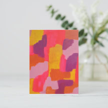 Roze en geel Abstract
