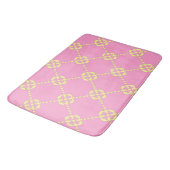 Roze en geel abstract patroon badmat (Gekanteld)