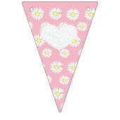 Roze en Geel Baby Meisje Daisy Theme Baby shower Vlaggetjes (Eerste vlag)
