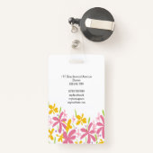 roze en geel badge (Achterkant met intrekbare)