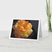 Roze en Geel Bloemen Roos Kaart (Voorkant)