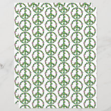 Roze en Geel Bloemen Vredesborden Papier