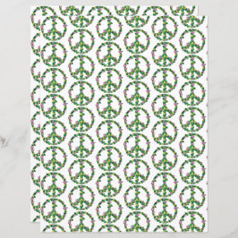 Roze en Geel Bloemen Vredesborden Papier