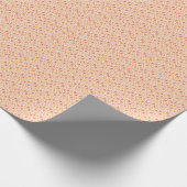 Roze en geel bloempatroon cadeaupapier (Hoek)