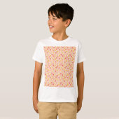 Roze en geel bloempatroon t-shirt (Voorkant volledig)