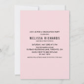 Roze en Geel Confetti Stippen Foto Afstuderen Kaart (Achterkant)