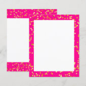Roze en geel Document Blad (Voorkant / Achterkant)