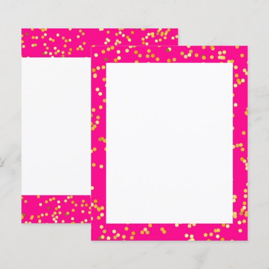 Roze en geel Document Blad (Voorkant / Achterkant)