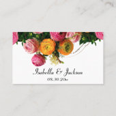 Roze en geel Floral - plaatskaarten Plaatskaartje (Achterkant)