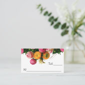 Roze en geel Floral - plaatskaarten Plaatskaartje (Staand voorkant)