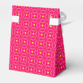 Roze en Geel Geometrische Print Party Favoriet Box Bedankdoosjes (Achterkant)
