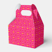 Roze en Geel Geometrische Print Party Favoriet Box Bedankdoosjes (Achterkant)