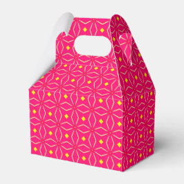 Roze en Geel Geometrische Print Party Favoriet Box Bedankdoosjes