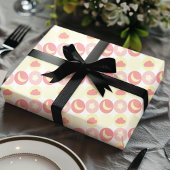 Roze en geel hemels Baby shower Cadeaupapier