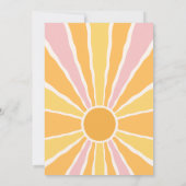 Roze en Geel Je bent mijn Zonneschijn Baby shower Kaart (Achterkant)