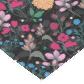  roze en geel, klein, Floral zwart design Tafelkleed (Gekanteld)