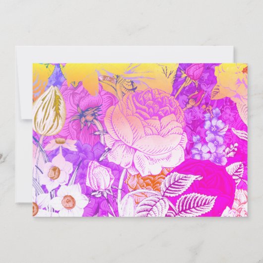 ROZE EN GEEL LANGE AFSTAND BABY SHOWER KAART (Achterkant)