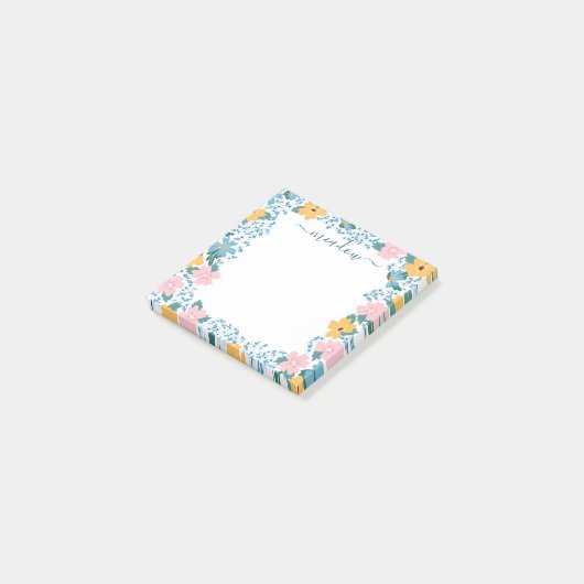 roze en geel Lijst Post-it® Notes (Schuin)