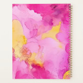 Roze en Geel Marmeren Douanenaam en Jaar Planner (Achterkant)