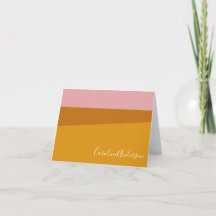 Roze en Geel Moderne Geometrische Custom Name