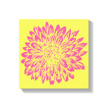 Roze en geel muurdecor