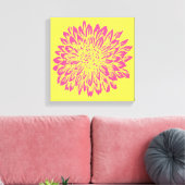 Roze en geel muurdecor canvas afdruk (Insitu (Woonkamer))