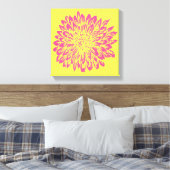 Roze en geel muurdecor canvas afdruk (Insitu (Slaapkamer))