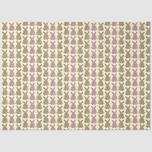 Roze en Geel Pasen Tissuepapier (Voorkant)