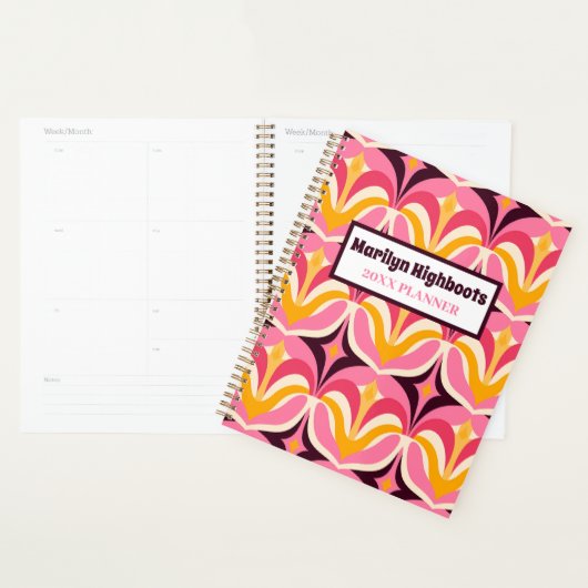 Roze en Geel Retro Planner (Display)