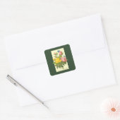 Roze en Geel Rozen Sticker (Envelop)