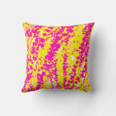 Roze en geel spatpatroon kussen (Achterkant)