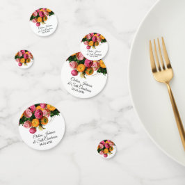 Roze en geel tuingoed confetti