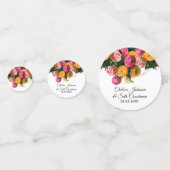 Roze en geel tuingoed confetti (Achterkanten)