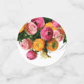 Roze en geel tuingoed confetti (Kleine voorkant)