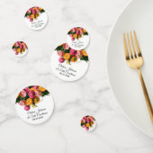 Roze en geel tuingoed confetti (Groep)